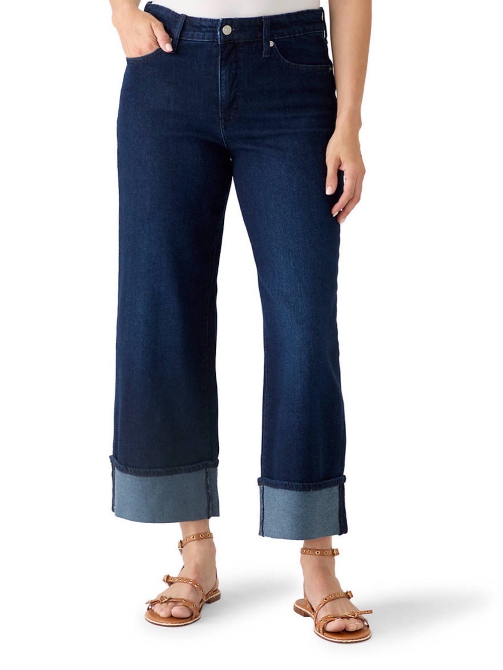 Crown & Ivy Crop Jeans with Cuff size 8